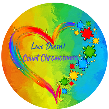 Autism Support, MB-00006, Sign For Wreath, 10
